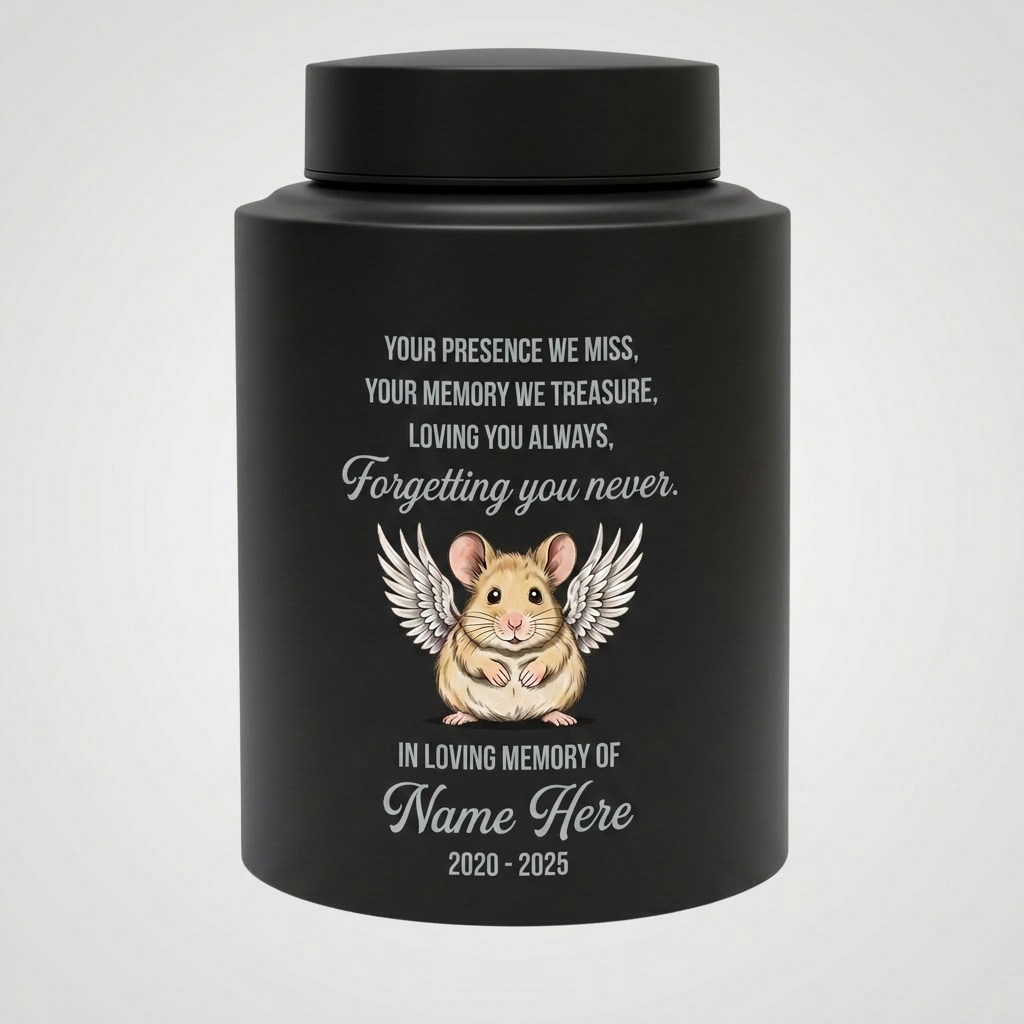 Personalized Hamster Guinea Pig Pet Stainless Steel Cremation Urn Small Animal Ashes Container Bereavement Sympathy Present Large or Small Memorial Keepsake Urn, Memorial Gift, In Loving Memory - Image 11