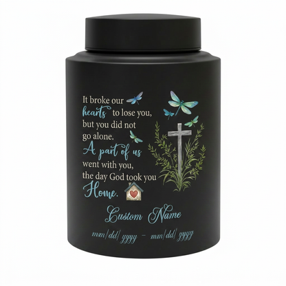 Personalized Dragonfly Stainless Steel Cremation Urn for Loss of Loved One Mother Father, Bereavement Ash Holder Small and Large Sizes, Memorial Keepsake Urn, Memorial Gift, In Loving Memory - Image 11