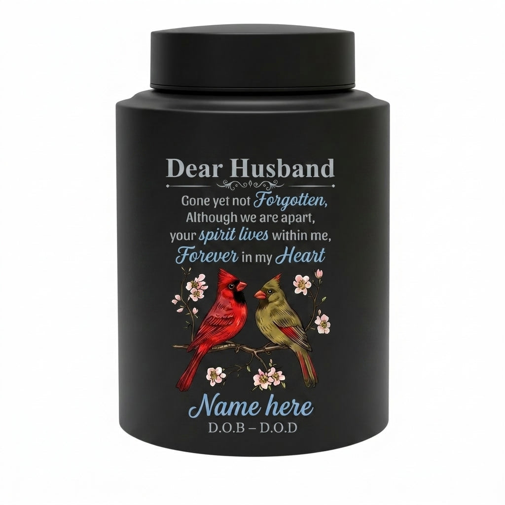 Personalized Couple in Heaven Dear Husband UV Print Stainless Steel Cremation Urn Loss of Husband Sympathy Gift for Widow 2 Sizes Memorial Keepsake Urn, Memorial Gift, In Loving Memory - Image 11