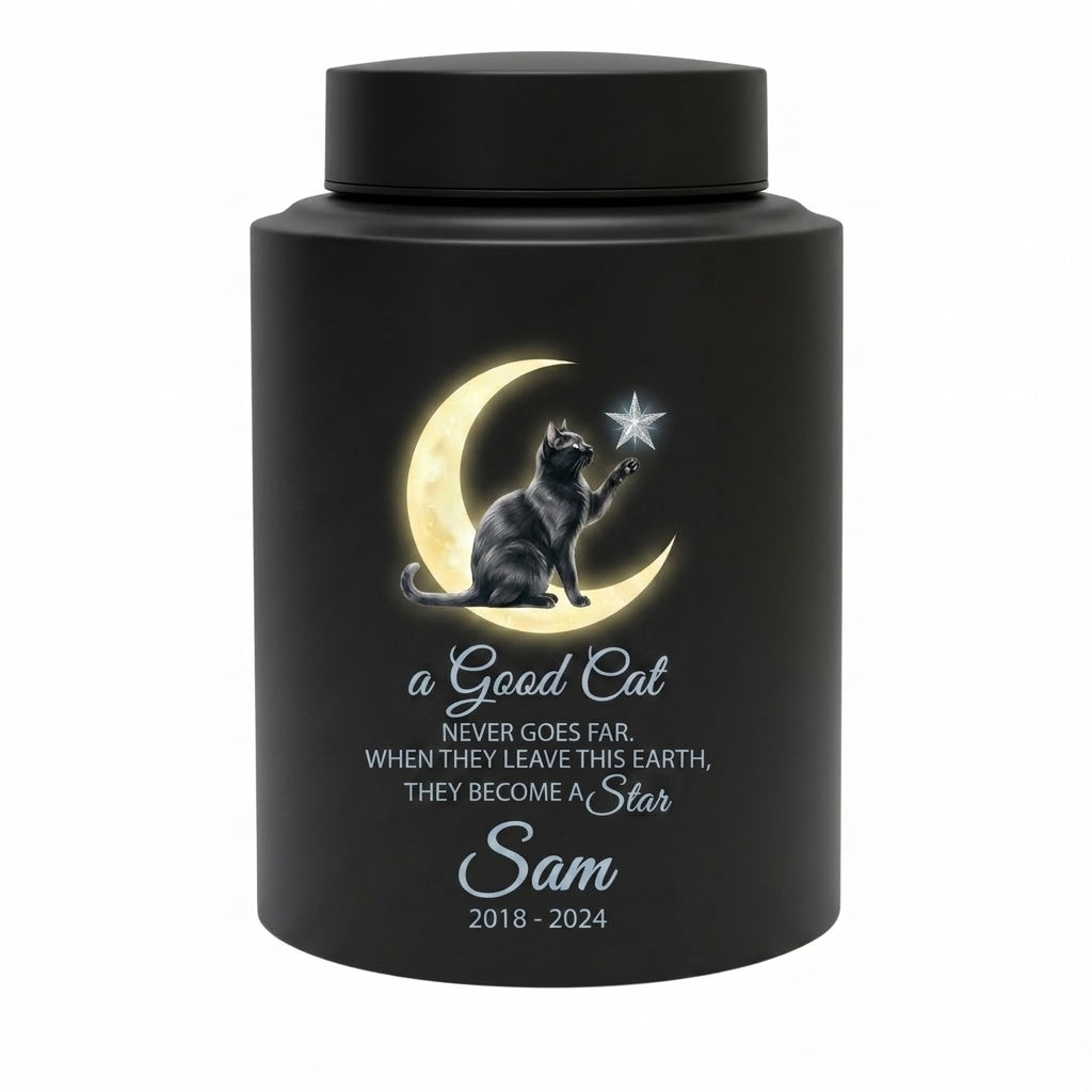 Personalized Cat Memorial Stainless Steel Urn for Pet Ashes, Sympathy Gifts for Cat Lovers, Custom Name and Date, Small and Large Sizes, Memorial Keepsake Urn, Memorial Gift, In Loving Memory - Image 11