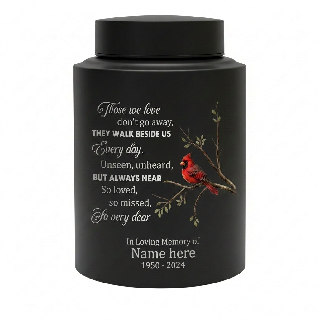Personalized Cardinal Bird Stainless Steel Large Cremation Urn For Human Ashes Loss Of Loved One Bereavement Ash Holder 5.9x3.9 7.5x5.1 Memorial Keepsake Urn, Memorial Gift, In Loving Memory - Image 11