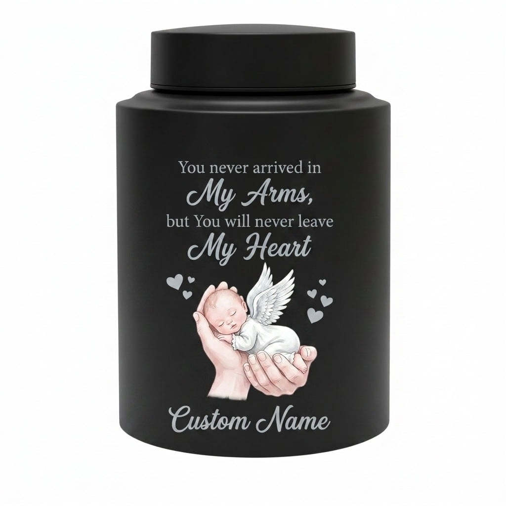 Personalized Baby in Hand Infant Loss Stainless Steel Large Cremation Urn for Boy Girl Stillborn Miscarriage Custom Name UV Printed Memorial Keepsake Urn, Memorial Gift, In Loving Memory - Image 11