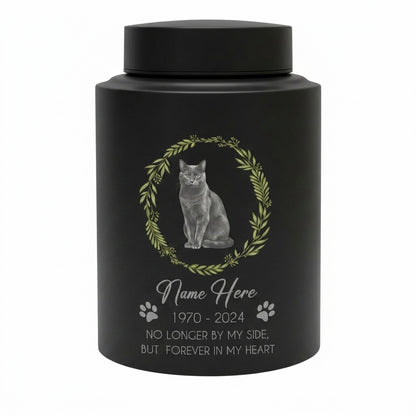 Personalized Cat Paw Print Wreath Pet Memorial Large Stainless Steel Urn for Ashes Cat Loss Sympathy Gift Mom Dad Lovers Custom Date Memorial Keepsake Urn, Memorial Gift, In Loving Memory - Image 11
