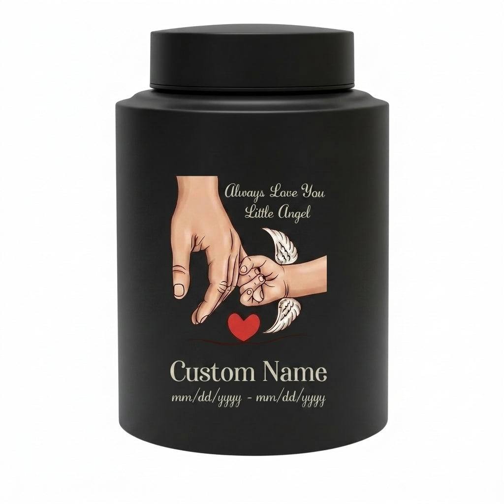 Personalized Holding Hands Stainless Steel Urn for Baby Boy Girl, Custom Little Angel Infant Child Loss Bereavement Tribute, Small Large, Memorial Keepsake Urn, Memorial Gift, In Loving Memory - Image 11
