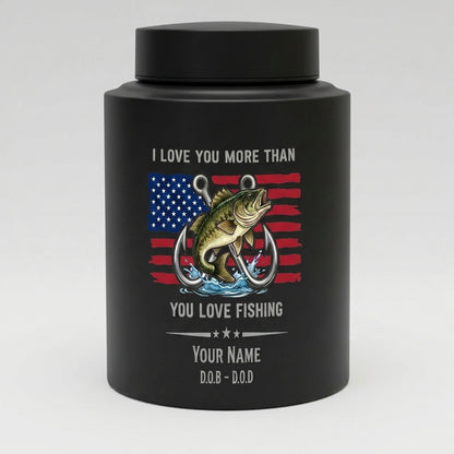 Personalized Bass Fishing Cremation Urn for Human Ashes Stainless Steel Fisherman Dad Grandpa Husband Funeral Remembrance Large Adult Size Memorial Keepsake Urn, Memorial Gift, In Loving Memory - Image 11