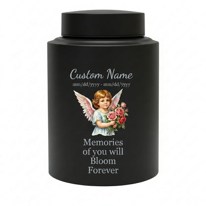 Personalized Baby Flower Bloom UV Printed Stainless Steel Cremation Urn for Infant Child Boy Girl, Custom Name Dates Large Ash Holder, Memorial Keepsake Urn, Memorial Gift, In Loving Memory - Image 11