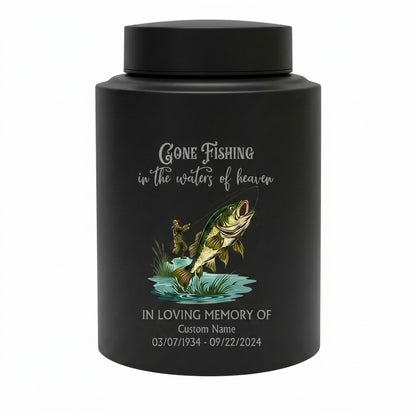 Personalized Bass Fishing Large Urns for Human Ashes Stainless Steel UV Printed Decorative Fisherman Keepsake 5.9x3.9 7.5x5.1 Memorial Keepsake Urn, Memorial Gift, In Loving Memory - Image 11