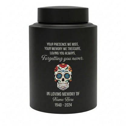 Personalized Sugar Skull Cremation Urn for Human Ashes, Day of the Dead Bereavement Remembrance Container for Loved Ones, Loss of Parent, Memorial Keepsake Urn, Memorial Gift, In Loving Memory - Image 11