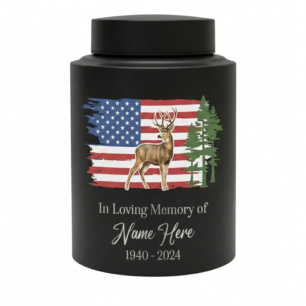 Personalized Deer Hunting Large Cremation Urn for Human Ashes, Custom Outdoorsman Hunter Tribute, Dad Grandpa Bereavement Ash Container, Memorial Keepsake Urn, Memorial Gift, In Loving Memory - Image 11