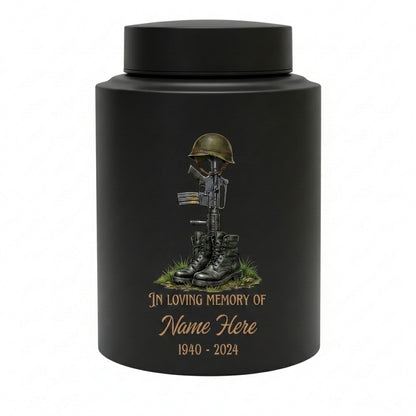 Personalized US Army Veteran Military Stainless Steel Cremation Urn for Ashes Customizable Service Member Tribute Honoring Heroes Large Size Memorial Keepsake Urn, Memorial Gift, In Loving Memory - Image 11