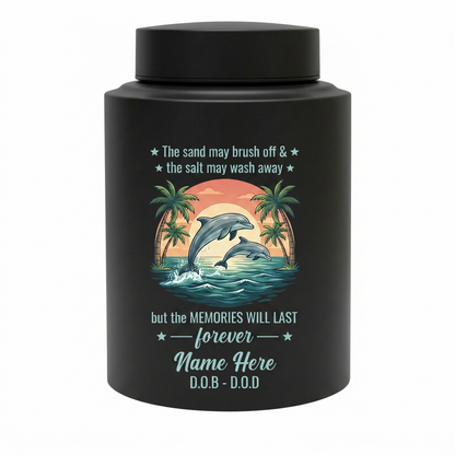 Personalized Dolphin Stainless Steel Cremation Urn for Human Ashes, Beach Ocean Lover Forever Tribute, Silver Black Gold Red Adult Mom Dad, Memorial Keepsake Urn, Memorial Gift, In Loving Memory - Image 11