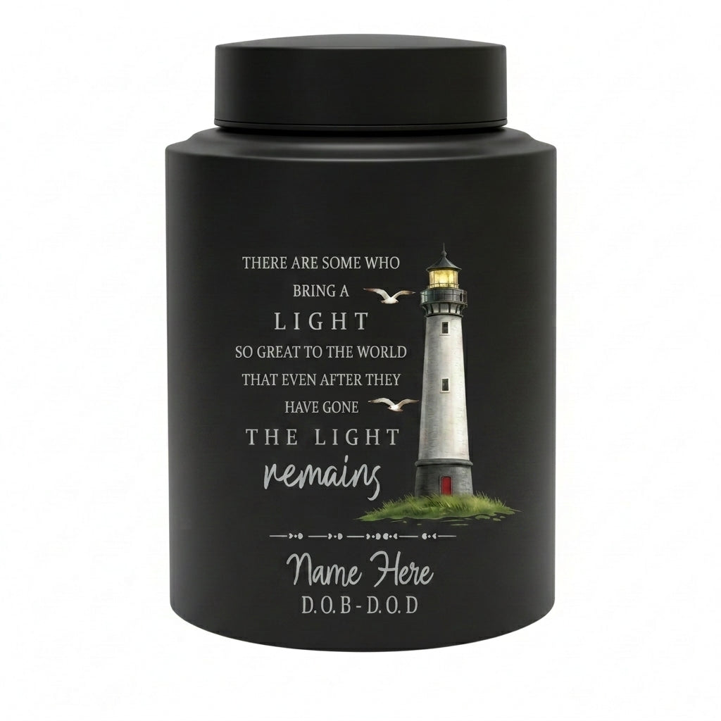Personalized Lighthouse Stainless Steel Cremation Urn, Custom Name and Date Sympathy Keepsake for Loss of Loved One Family Member, Memorial Keepsake Urn, Memorial Gift, In Loving Memory - Image 11