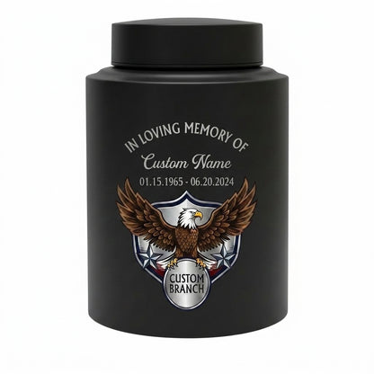 Personalized US Army Veteran Military Branch Stainless Steel Urn, Custom Soldier Tribute for Father Grandpa, 7.5x5.1 or 5.9x3.9, Memorial Keepsake Urn, Memorial Gift, In Loving Memory - Image 11