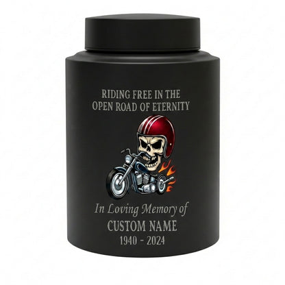 Personalized Motorcycle Stainless Steel Urns for Human Ashes Dad Husband Men Riding Free Biker Tribute UV Printed Large Small Sizes Memorial Keepsake Urn, Memorial Gift, In Loving Memory - Image 11
