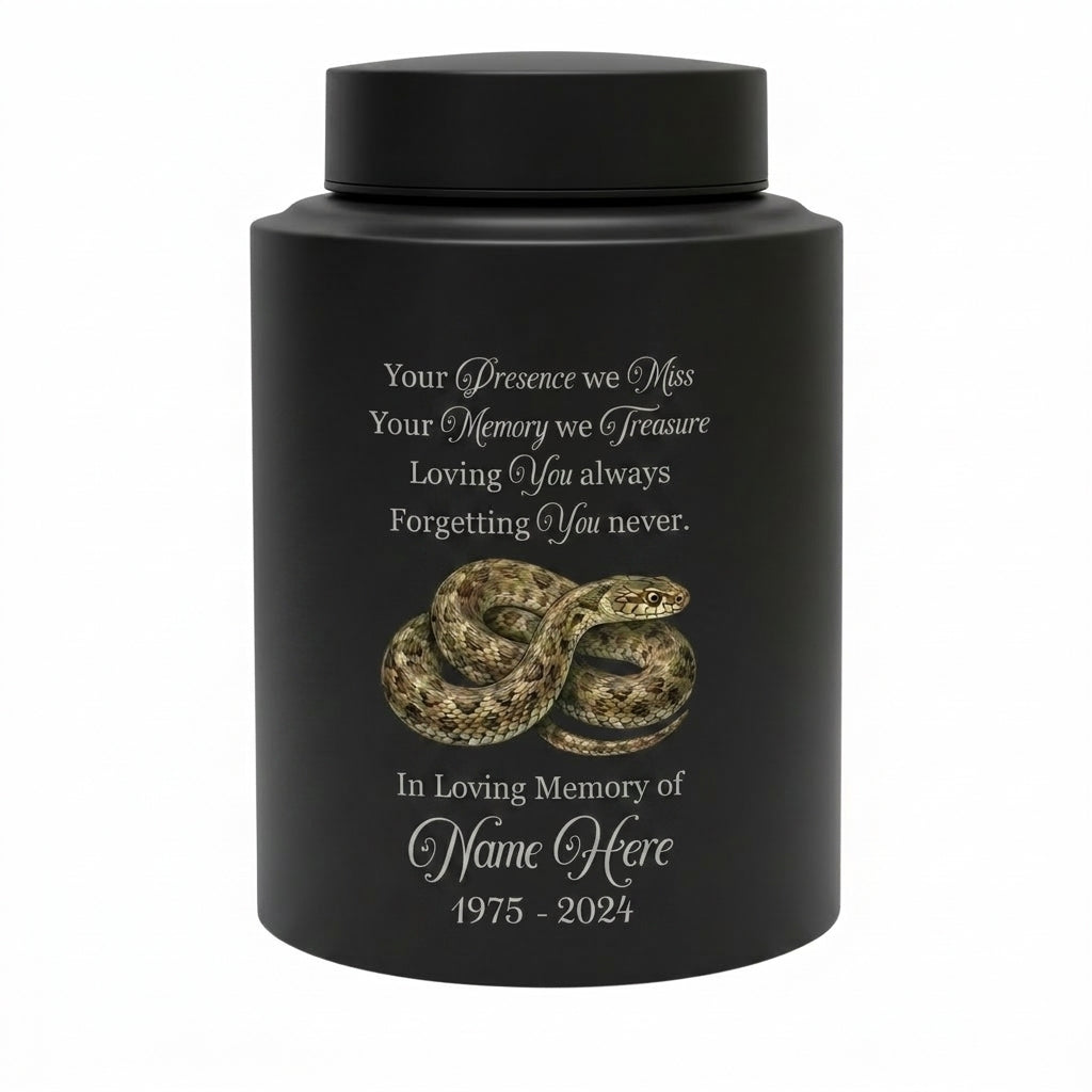Personalized Snake Pet Urn Custom Stainless Steel Cremation Jar for Reptile Lover Remembrance Gifts for Loss of Loved One Ash Container Memorial Keepsake Urn, Memorial Gift, In Loving Memory - Image 11