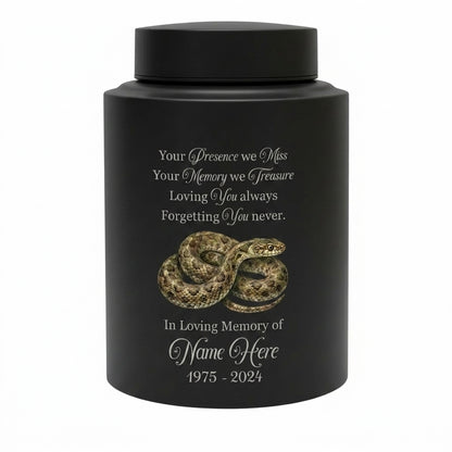 Personalized Snake Pet Urn Custom Stainless Steel Cremation Jar for Reptile Lover Remembrance Gifts for Loss of Loved One Ash Container Memorial Keepsake Urn, Memorial Gift, In Loving Memory - Image 11