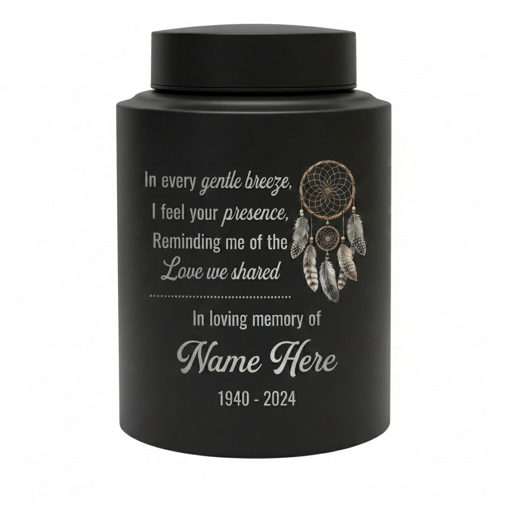 Personalized Native American Dreamcatcher Stainless Steel Sympathy Gift for Loss of Loved One Decorative Funeral Ash Container UV Print Memorial Keepsake Urn, Memorial Gift, In Loving Memory - Image 11