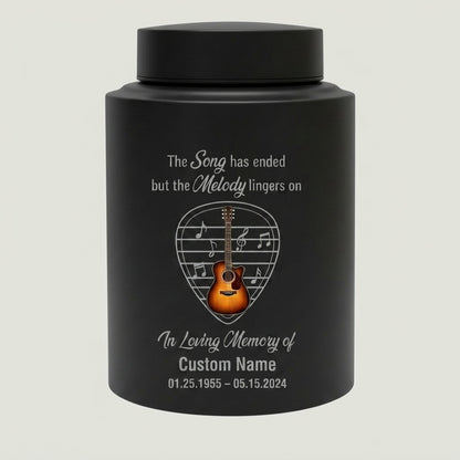 Personalized Adult Musician Theme UV Printed Metal Cremation Urn for Ashes, Music Lover Bereavement Ash Holder for Loss of Family Member, Memorial Keepsake Urn, Memorial Gift, In Loving Memory - Image 11