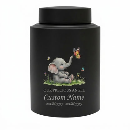 Personalized Baby Elephant Stainless Steel UV Printed Infant Loss Our Precious Angel Baby Boy Girl Child Ashes Large Small Metal Cremation Urns Memorial Keepsake Urn, Memorial Gift, In Loving Memory - Image 11