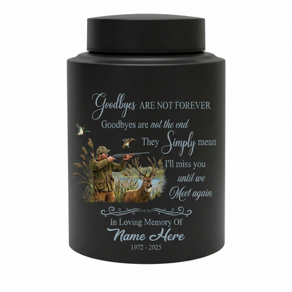 Personalized Deer Hunting Stainless Steel Urn for Human Ashes, Hunter Tribute Bereavement Receptacle Custom Name Date, UV Print Container, Memorial Keepsake Urn, Memorial Gift, In Loving Memory - Image 11