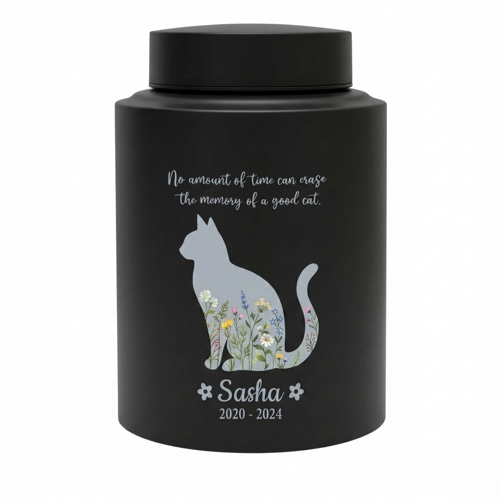 Personalized Cat Pet Memorial Stainless Steel Urns for Ashes Feline Loss of Pet Sympathy Bereavement Large Capacity UV Printed Memorial Keepsake Urn, Memorial Gift, In Loving Memory - Image 11