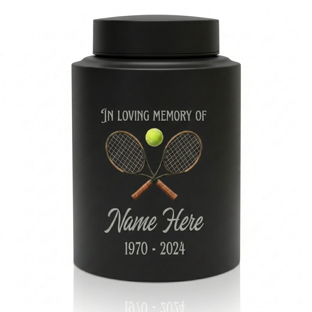 Personalized Tennis Stainless Steel Large Cremation Urn for Human Ashes Sports Fan Athlete Loss Remembrance Custom Name and Dates, Memorial Keepsake Urn, Memorial Gift, In Loving Memory - Image 11