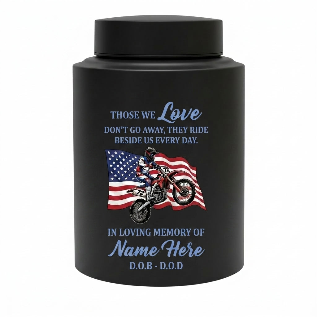 Personalized Motorcycle Riding in Heaven Stainless Steel Urn for Dad Husband Adult Male Biker Bereavement Custom UV Print 2 Sizes Memorial Keepsake Urn, Memorial Gift, In Loving Memory - Image 11