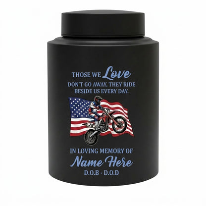 Personalized Motorcycle Riding in Heaven Stainless Steel Urn for Dad Husband Adult Male Biker Bereavement Custom UV Print 2 Sizes Memorial Keepsake Urn, Memorial Gift, In Loving Memory - Image 11