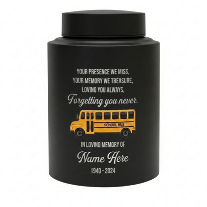 Personalized School Bus UV Print Stainless Steel Large Urn for Human Ashes Loss Of Loved One Bus Driver Bereavement Remembrance Memorial Keepsake Urn, Memorial Gift, In Loving Memory - Image 11