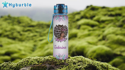 Magic Black Queen - Personalized Water Tracker Bottle 32oz