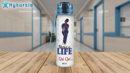 Nurse Life - Personalized Water Tracker Bottle 32oz