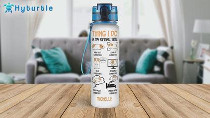 Guinea Pig Lover Water Bottle Tracker 32oz – Personalized Funny Gift for Pet Owners & Animal Lovers