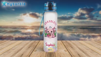 Snaxolotl Questions - Personalized Water Tracker Bottle 32oz